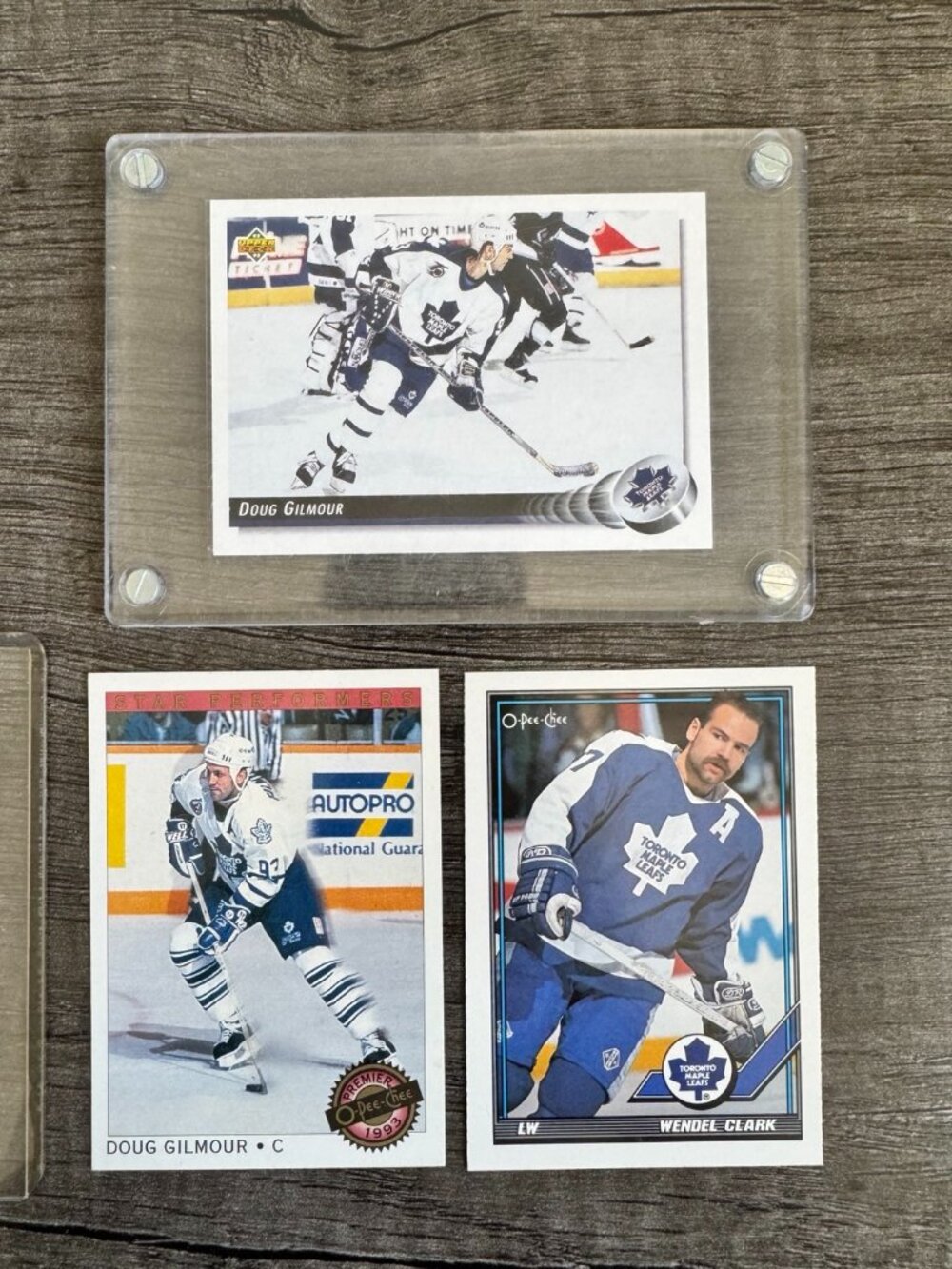 Wendel Clark Doug Gilmour Early 90s Hockey Cards | Vintage O-Pee-Chee Upper Deck